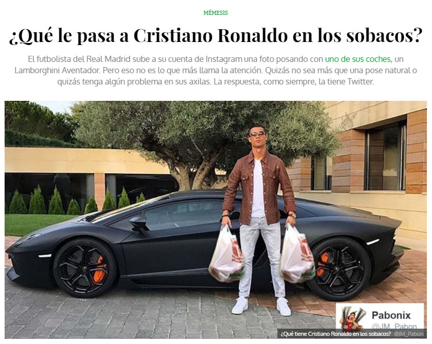 Cabecera artículo Memesis sobre Cristiano Ronaldo