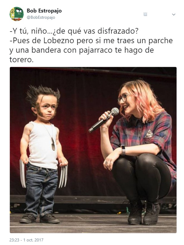 Niño disfrazado de Lobezno